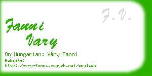 fanni vary business card